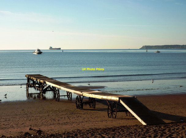 Photo 6"x4" Landing stage, Paignton beach Paignton c2010