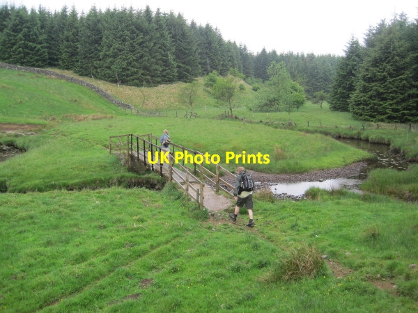 Photo 6"x4" Footbridge over Blacka Burn Stonehaugh c2010