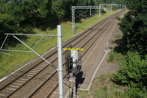 Photo 6"x4" Railway passing Brandon Wood Binley\/SP3777 c2010