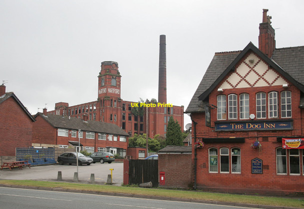 Photo 6"x4" Hartford Mill and The Dog Inn Oldham c2010