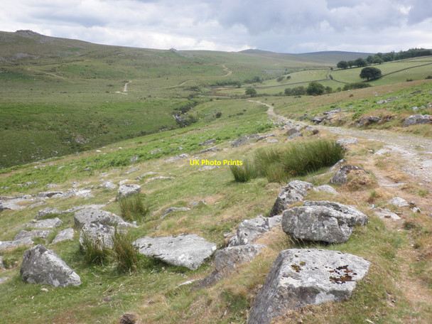 Photo 6"x4" The Upper East Okement Valley Belstone c2010