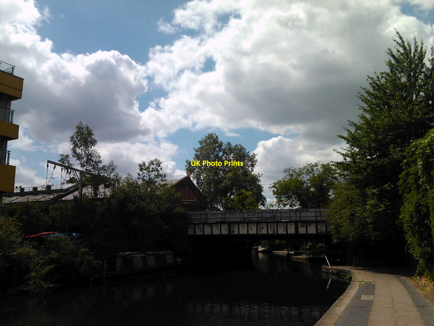Photo 6"x4" Railway bridge over the Regent's Canal Camden Town c2010