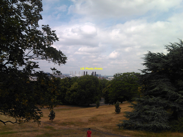 Photo 6"x4" The O2 and Greenwich Power Station, viewed from the hill in Greenwich Park Greenwich\/TQ3977 c2010