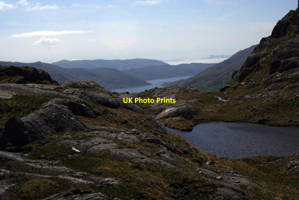 Photo 6"x4" Lochan at head of Coire na Cruaiche Meall a' Choire Dhuibh c2010