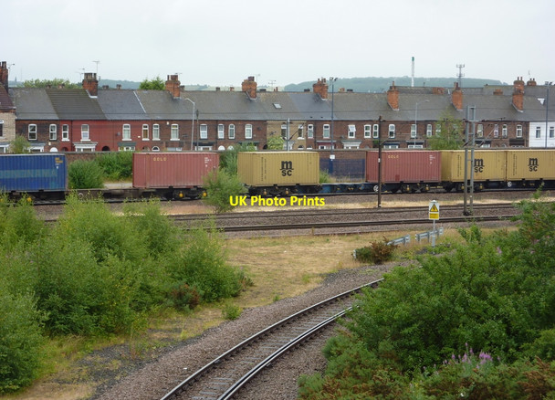 Photo 6"x4" Railway lines and houses near Retford station Retford c2010