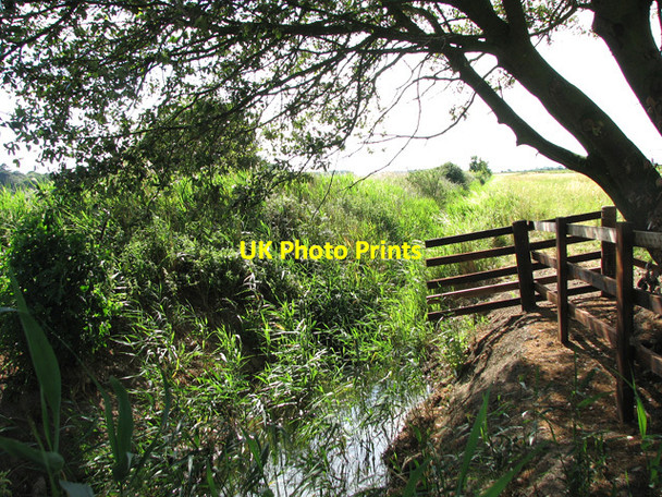 Photo 6"x4" Drainage ditch south of Holkham Gap Wells-Next-The-Sea c2010