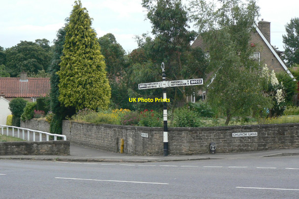 Photo 6"x4" Fingerpost at Linby Hucknall c2010