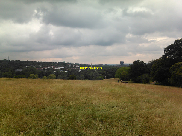 Photo 6"x4" View of St Joseph's Church, Highgate Hill, from Parliament Hill Camden Town c2010