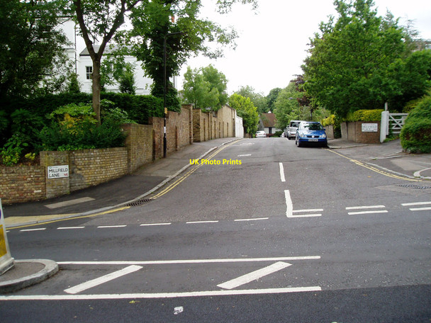 Photo 6"x4" Millfield Lane at junction with Highgate West Hill Camden Town c2010