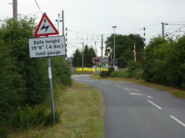 Photo 6"x4" Lane towards main line level crossing Retford c2010