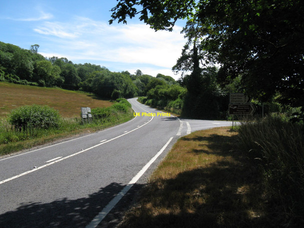 Photo 6"x4" Minor road junction with the A285 near Droke Upwaltham c2010