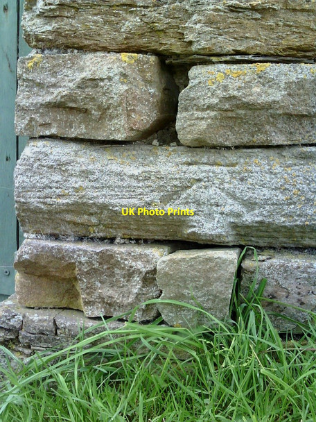 Photo 6"x4" Benchmark on Barn Bainbridge c2010