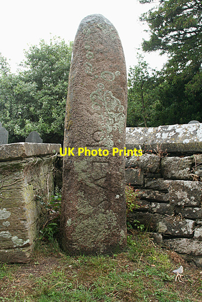 Photo 6"x4" Yealmpton: churchyard monolith Yealmpton c2010