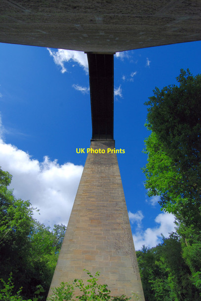 Photo 6"x4" Under the Pontcysyllte Aqueduct pillars Pont Cysyllte c2010