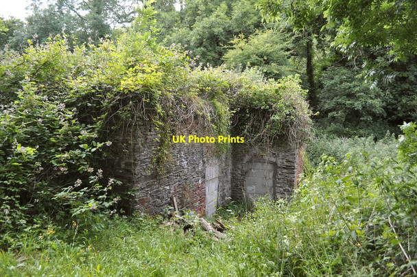 Photo 6"x4" A derelict building between the two bodies of water which are the old Slade Reservoir Ilfracombe c2010