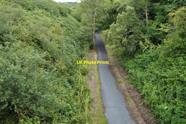 Photo 6"x4" National Cycle Route 27 heading east from the bridge at Higher Campscott Ossaborough c2010