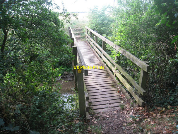 Photo 6"x4" Footbridge over Haven Drain Winteringham c2010