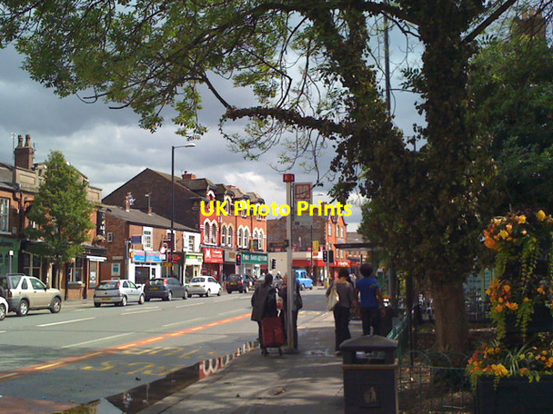 Photo 6"x4" Bus stop near the Library, Wilmslow Road, Didsbury Didsbury c2010