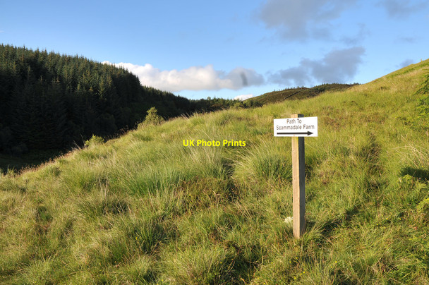 Photo 6"x4" Sign marking the Old Coffin Route Eas Ruadh\/NM8921 c2010