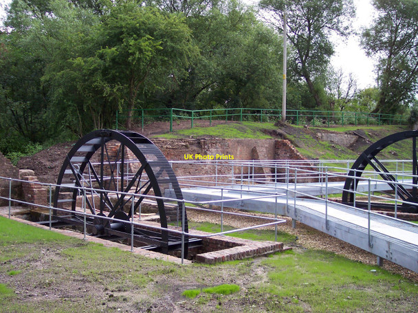 Photo 6"x4" Stanley Bank heritage with both water wheel and pit wheel Blackbrook\/SJ5496 c2010