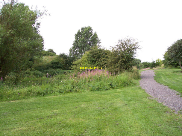 Photo 6"x4" Sankey valley marker post next to pond Haydock c2010