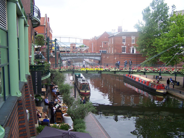 Photo 6"x4" The Canal, Brindley Place, Birmingham Lee Bank c2010
