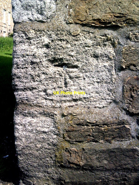 Photo 6"x4" Benchmark on St Oswald's Church Askrigg c2010
