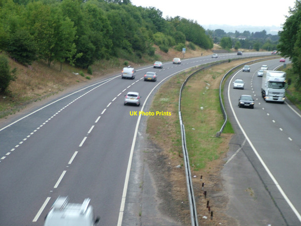 Photo 6"x4" A10 from Hoe Lane bridge, Ware Ware\/TL3614 c2010