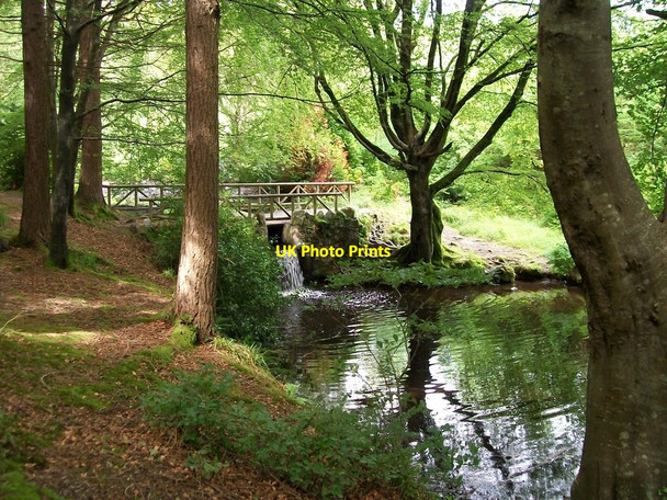 Photo 6"x4" Footbridge and waterfall between two mill ponds Newcastle\/J3732 c2010