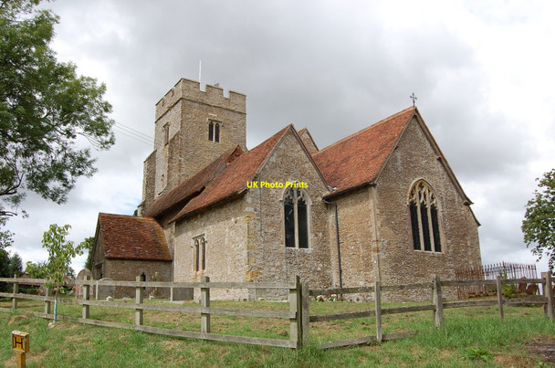 Photo 6"x4" Stone in Oxney Church Stone in Oxney c2010