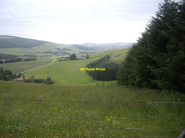 Photo 6"x4" View across valley of Kirkney Water Kirkney c2010