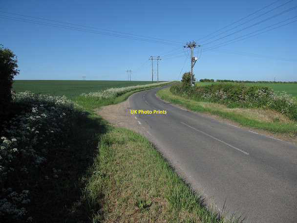 Photo 6"x4" Road from Balsham Balsam c2010