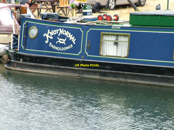 Photo 6"x4" Oddly named boat moored on the River Lea Navigation Ware\/TL3614 c2010