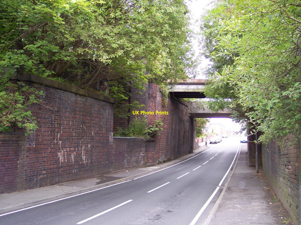 Photo 6"x4" Remains of railway bridges crossing Robins Lane Sutton\/SJ5393 c2010