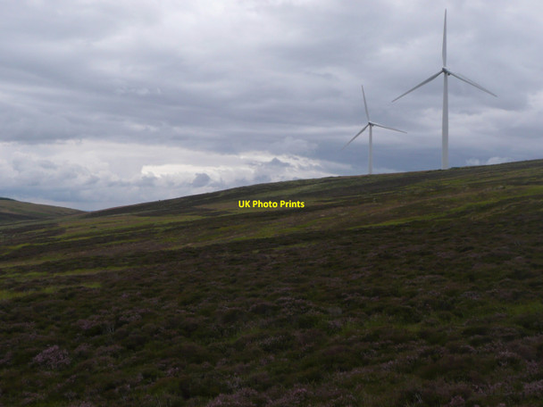Photo 6"x4" Wind turbines on eastern Drumderg Forest of Alyth c2010