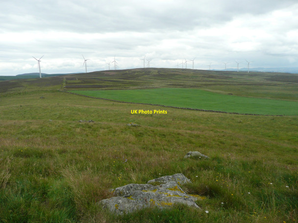 Photo 6"x4" Fields and moorland near Corb Middleton of Dalrulzian c2010