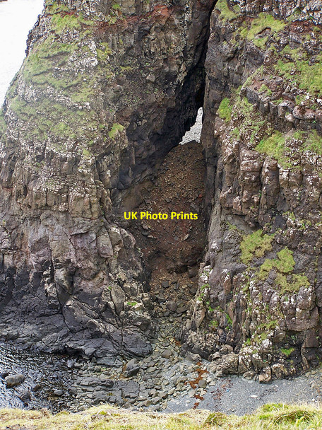 Photo 6"x4" Rockfall in natural arch Loch an Fhridein c2010