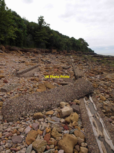 Photo 6"x4" Rocky foreshore Portishead Woodhill\/ST4677 c2010