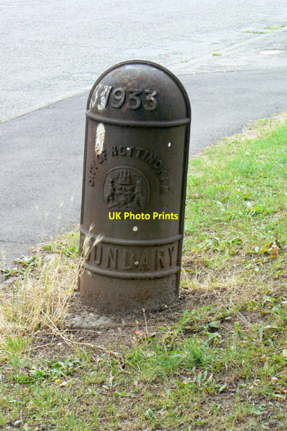 Photo 6"x4" City of Nottingham boundary marker Bestwood c2010