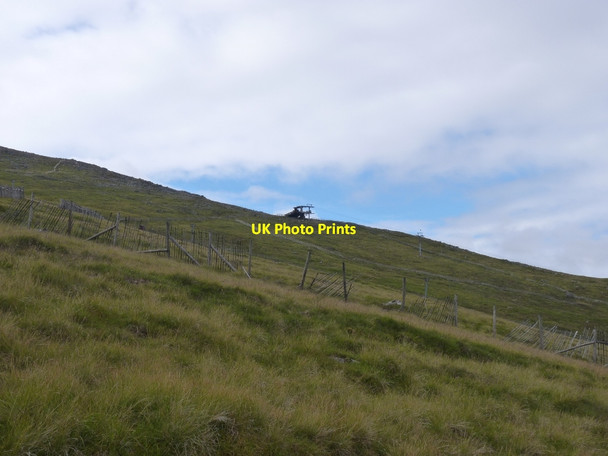 Photo 6"x4" Mountainside above Nevis Range Gondola top station with chairlift top Allt Daim c2010