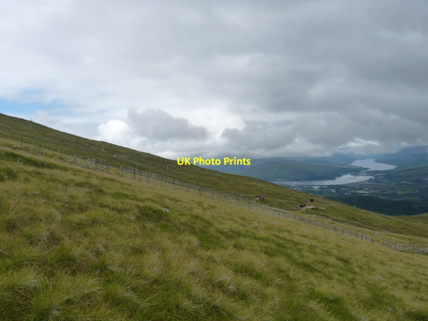 Photo 6"x4" Across mountainside, junction of Loch Linnhe\/Loch Eil beyond Allt Daim c2010