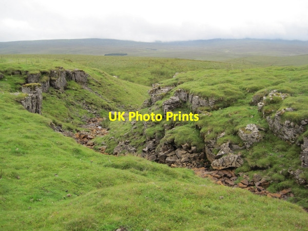 Photo 6"x4" Rock Outcrop and Dried Up Sike, Holdenhurth Band Viewing Hill c2010