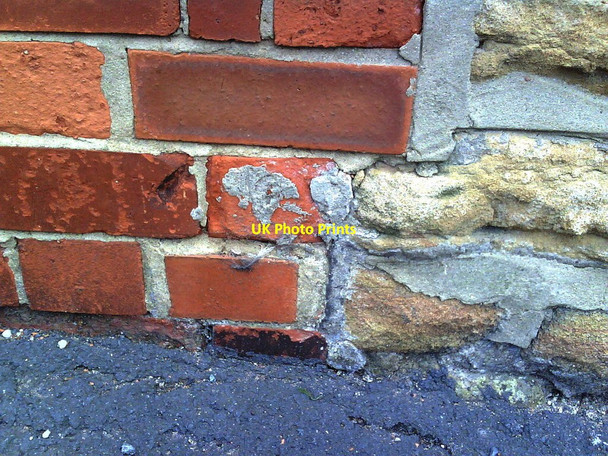 Photo 6"x4" Remains of benchmark on side of #44 Leslie Road Nottingham\/SK5641 c2010