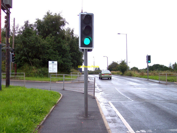 Photo 6"x4" Entrance to Lyme and Wood Landfill Site off Vista Road Haydock c2010