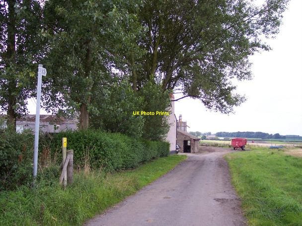 Photo 6"x4" Public Footpath sign at Barrows Farm on Reed's Lane Rainford c2010