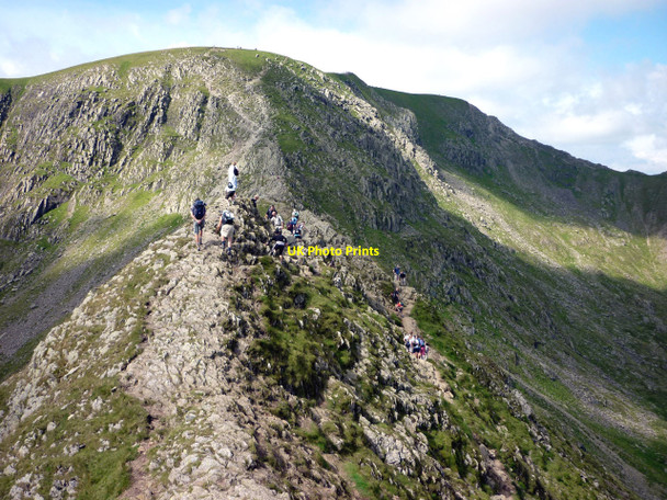 Photo 6"x4" On Striding Edge Nethermost Pike c2010