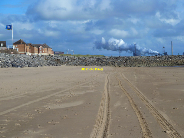 Photo 6"x4" Sea defence,  Aberavon beach Port Talbot c2010