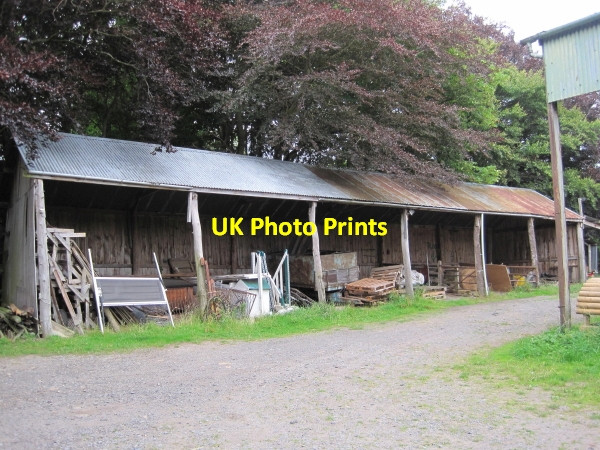 Photo 6"x4" Farm Buildings on the edge of Linnel Wood Lee\/NY9459 c2010