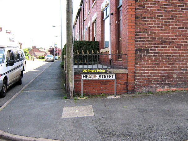 Photo 6"x4" Heath Street sign Biddulph c2010