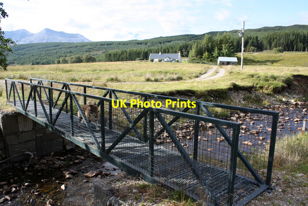 Photo 6"x4" Footbridge over Allt na Feithe Ruaidhe Coulin Lodge c2010